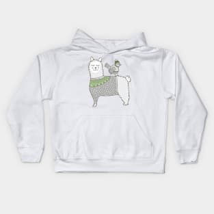 Sweater Wearing Alpaca Kids Hoodie